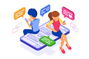 Online chat dating friendship, a Person Illustration by TAlex (Thumbnail 15 of 16)