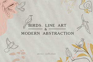 Abstract Birds. Modern Abstraction