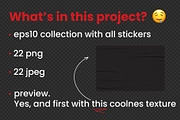 The punk stickers set with texture, a Texture Illustration by Debar's Shop (Thumbnail 3 of 7)