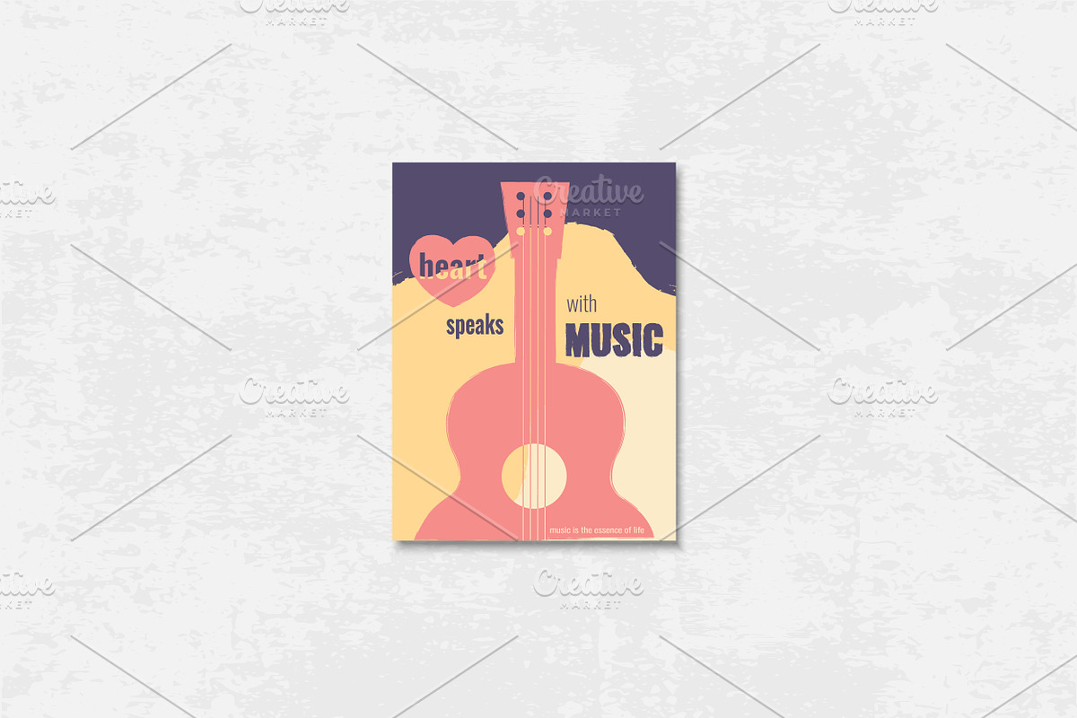 Music Poster Inspirational Quote, a Decorative Illustration by PsychocheArt (Photo 2 of 2)