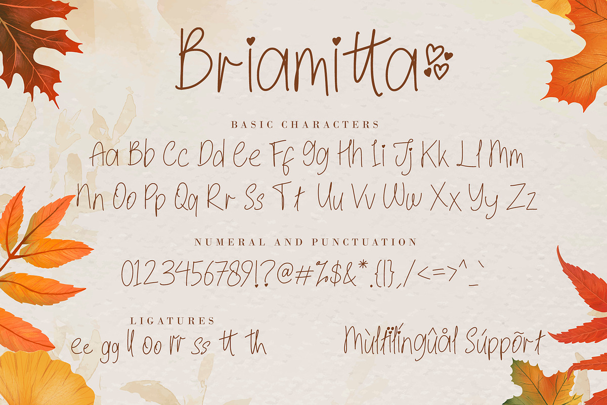 Briamitta, a Script Font by AEN Creative Studio (Photo 7 of 9)