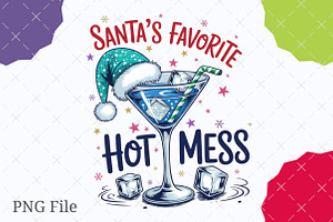 Santa's Hot Mess PNG, Glitter Christ, an Illustration by designcity5