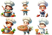 Cute Little Chef Clipart Cooking, an Illustration by Designworld (Thumbnail 2 of 6)