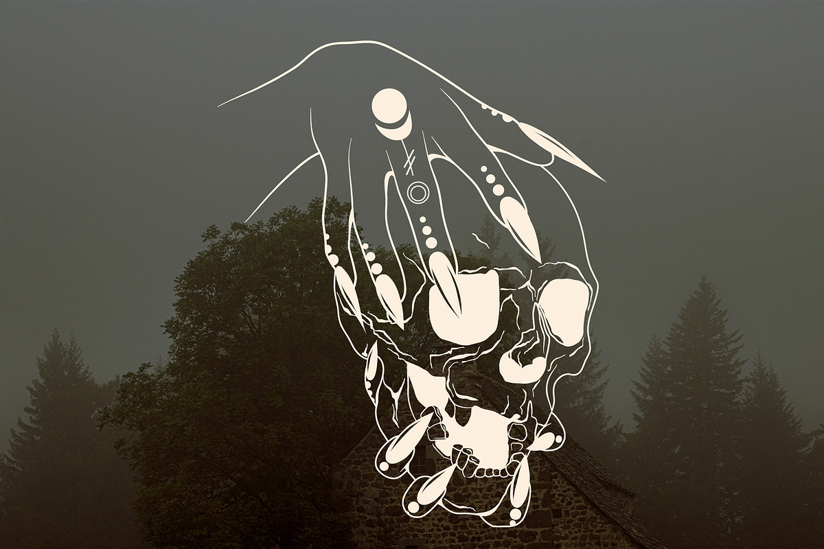 Mystic Halloween LineArt + Procreate, an Object Illustration by Skliarova (Photo 6 of 7)