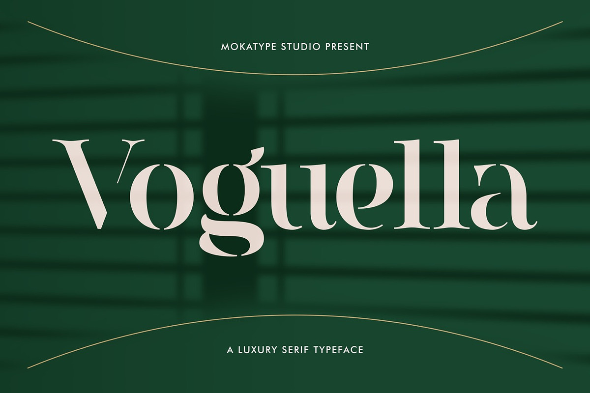 Voguella - Luxury Serif, a Serif Font by Mokatype Studio (Photo 1 of 11)