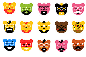 Cute Hipster Bears