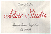Adore Studio Romantic Font Duo, a Script Font by AnMark (Thumbnail 1 of 14)