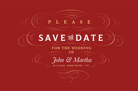 Save the Date Flourished Template, a Branding & Logo Template by vatesdesign
