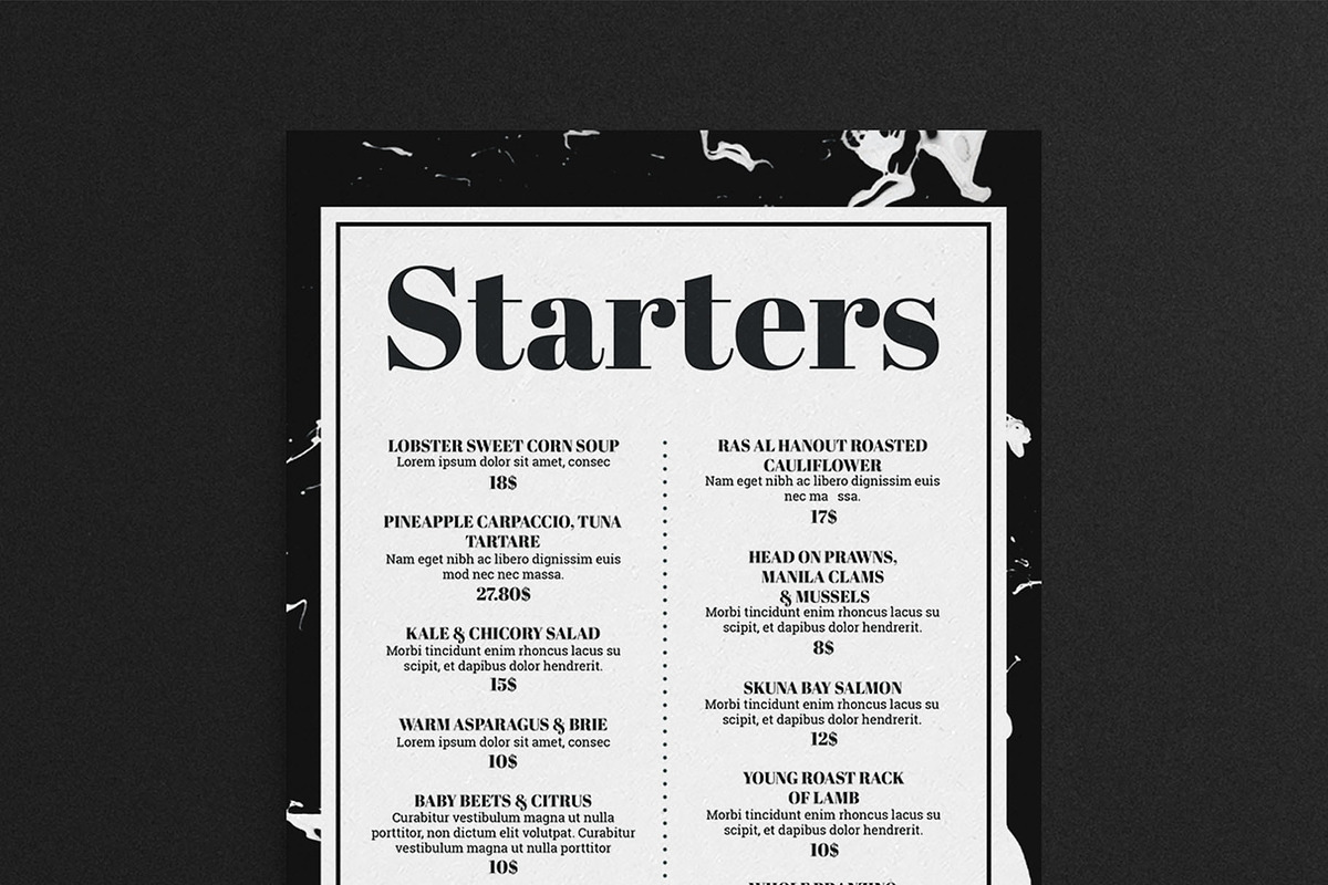 Floral Cocktail Menu Template, a Flyer Template by BrandPacks (Photo 3 of 6)