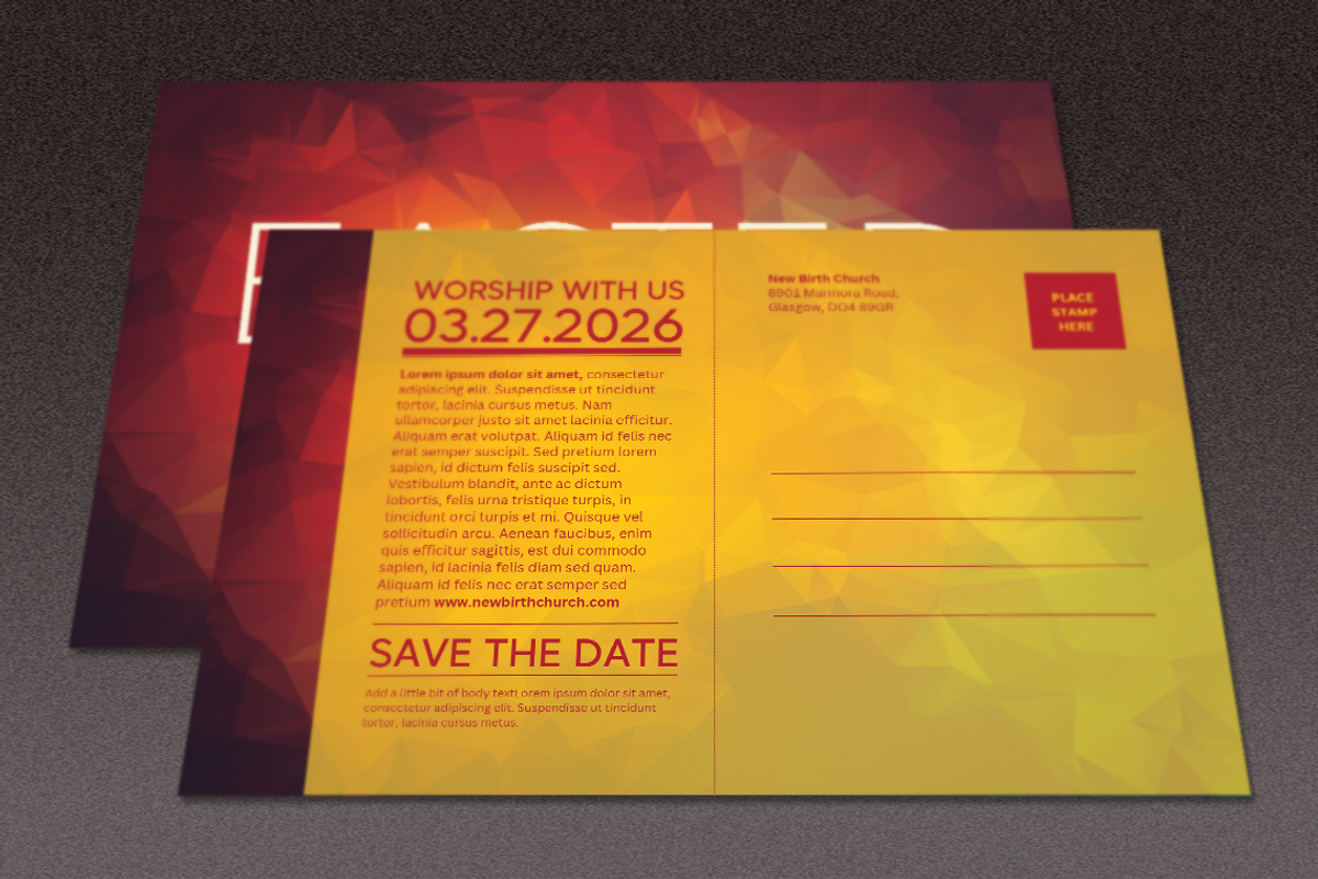 Easter Church Postcard | Canva, a Flyer Template by loswl (Photo 5 of 8)
