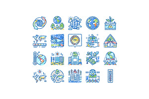 Climate Change And Environment Icons, an Object Illustration by pikepicture