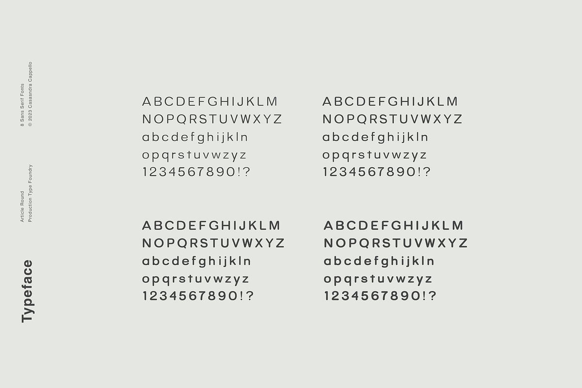 Article Round - A Geometric Typeface, a Sans Serif Font by Cassandra Cappello (Photo 7 of 8)