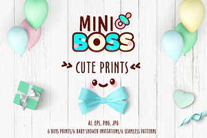 Collection of cute prints for boys