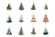 Christmas Nordic Tree Clipart PNG, a Seasonal Illustration by fashionaddict (Thumbnail 4 of 4)