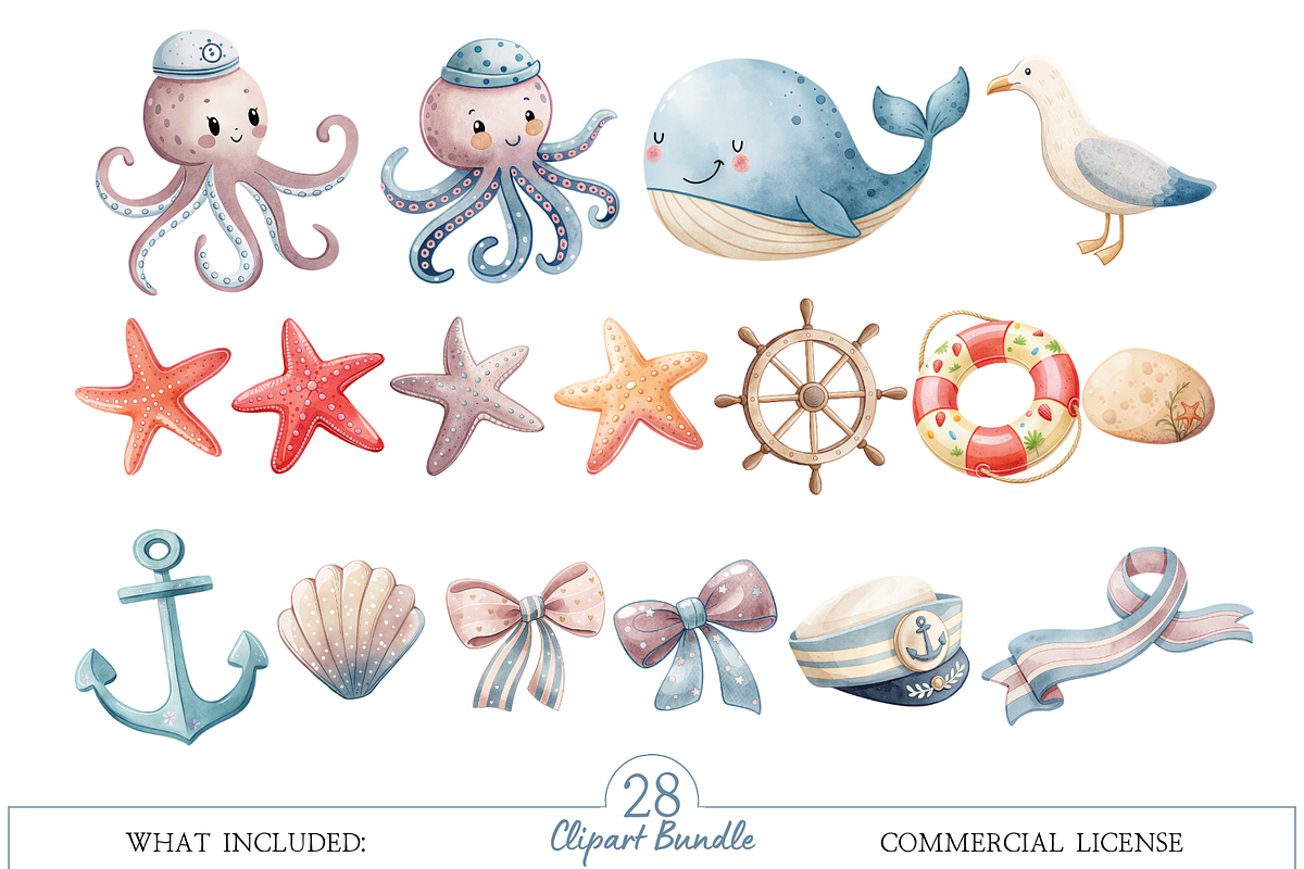 Under the Sea Marine PNG Set, an Illustration by MockupWizard (Photo 2 of 5)