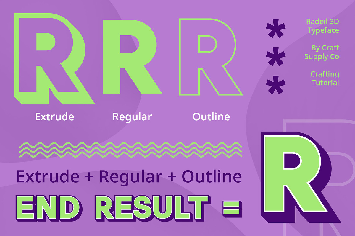 Radeil 3D, a Sans Serif Font by Craft Supply Co. (Photo 2 of 8)