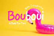 Bouboui - Bold And Fun Font, a Script Font by Dhabee (Thumbnail 1 of 5)