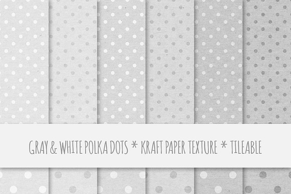 Gray Polka Dots Seamless Patterns preview 2