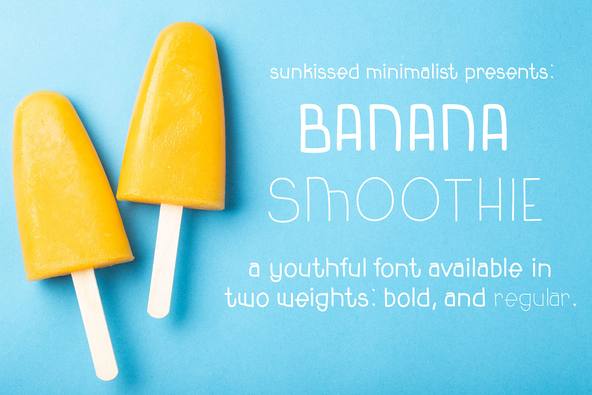 Banana Smoothie, a Sans Serif Font by Sunkissed Minimalist (Photo 1 of 4)