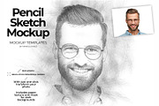 Pencil Sketch Effect Mockup, a Pens & Pencil Mockup by Marcelo Inez (Thumbnail 1 of 11)