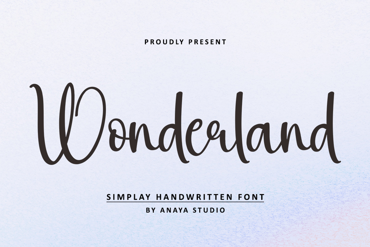 Wonderland, a Script Font by AnayaStudio (Photo 1 of 5)