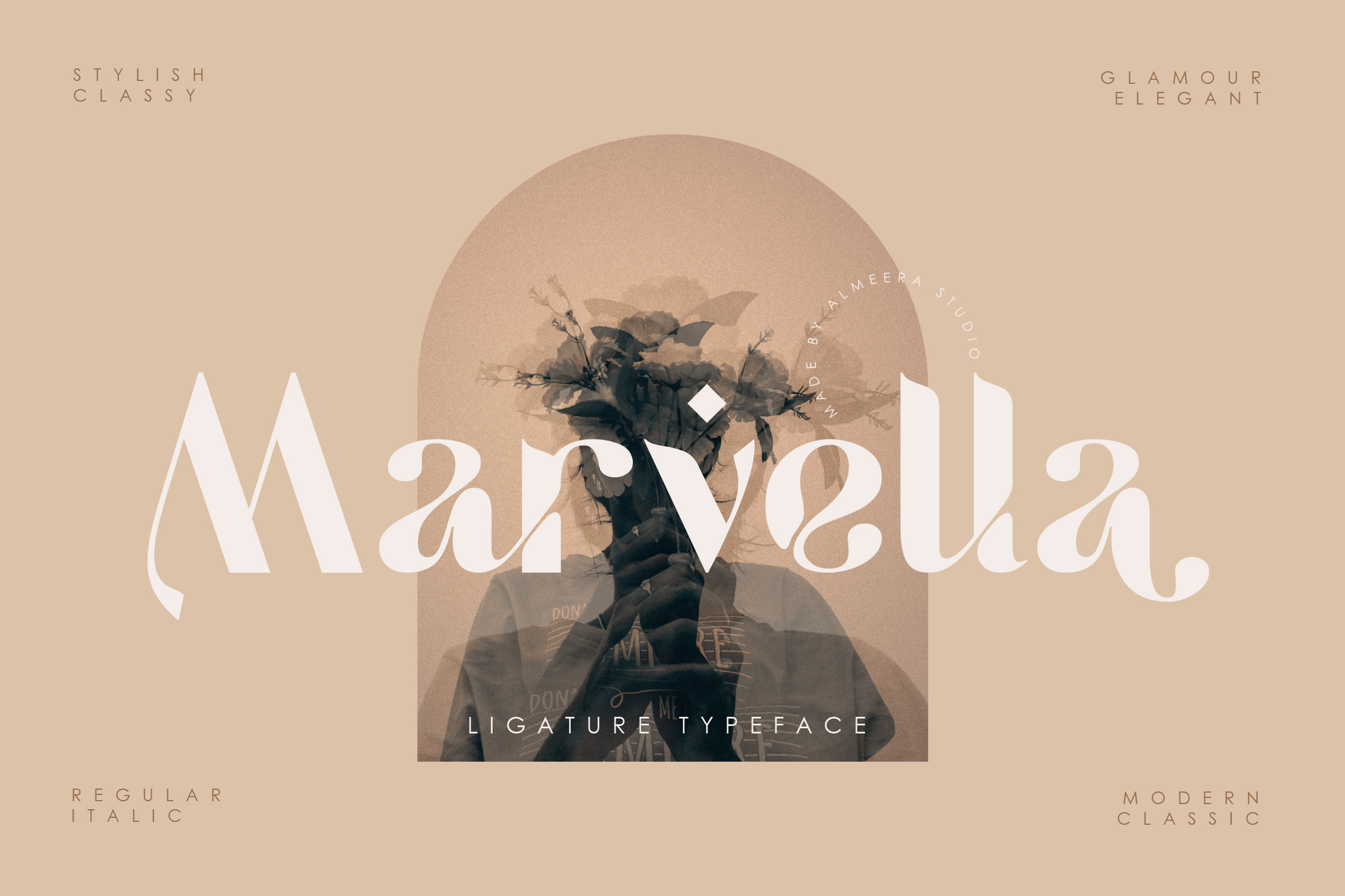 Marvella | Ligature Typeface, a Sans Serif Font by Almeera Std