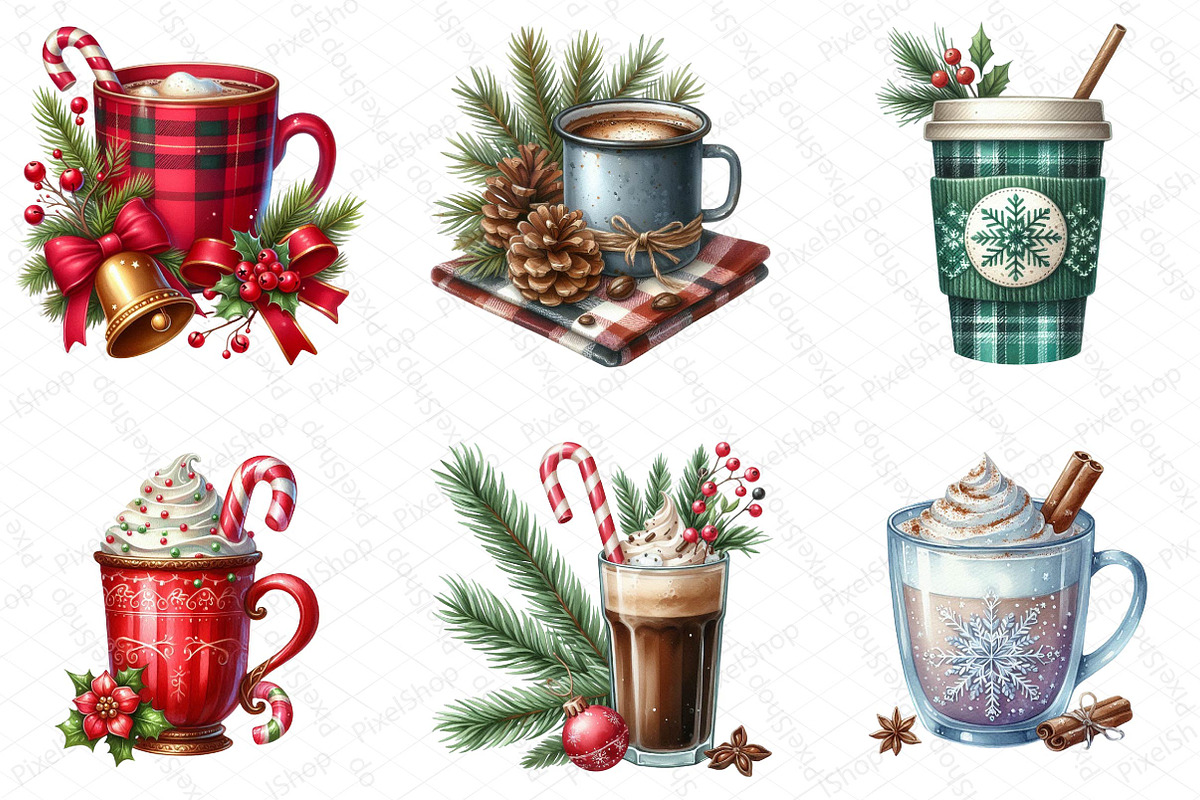 Cute Christmas Coffee Sublimation, an Illustration by DreamPrint404 (Photo 5 of 6)