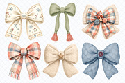Cozy Winter Bows Clipart, a Decorative Illustration by Whimsy Brush Studio (Thumbnail 2 of 9)
