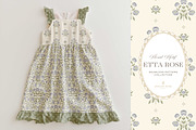 Vintage Blue Floral Print Patterns, a Pattern Graphic by Eclectic Anthology (Thumbnail 13 of 14)