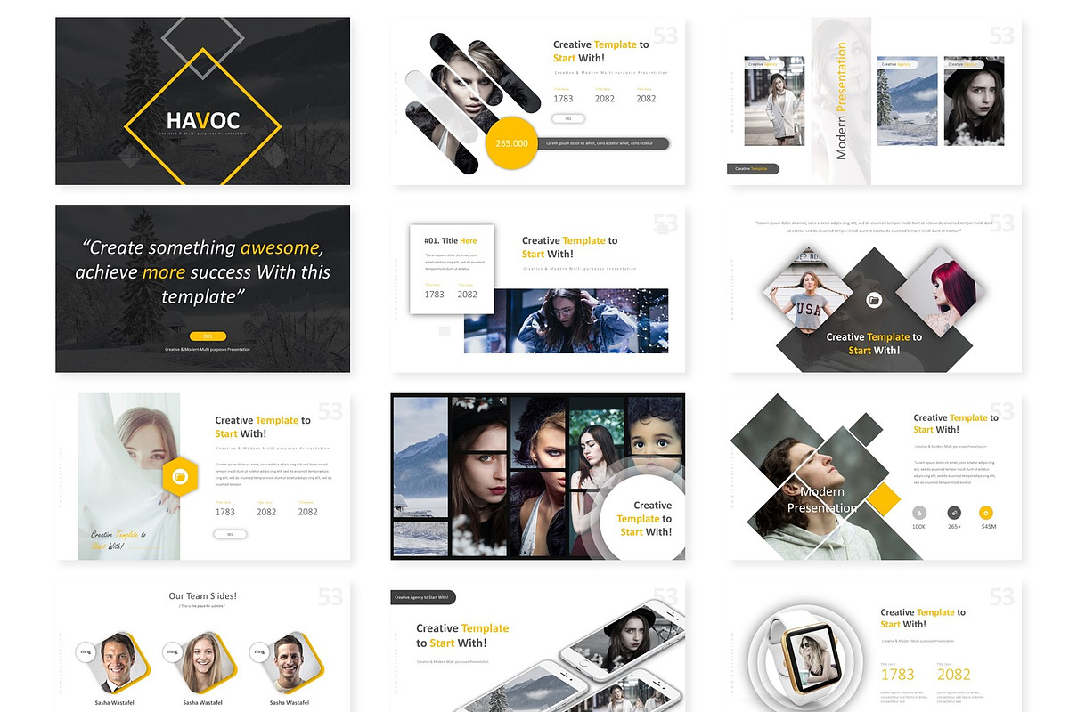 Havoc - Keynote Template, a Presentation Template by AQR Studio