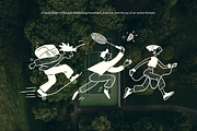 Sport People: Halftone Line Art, a Person Illustration by Veyla (Thumbnail 8 of 11)