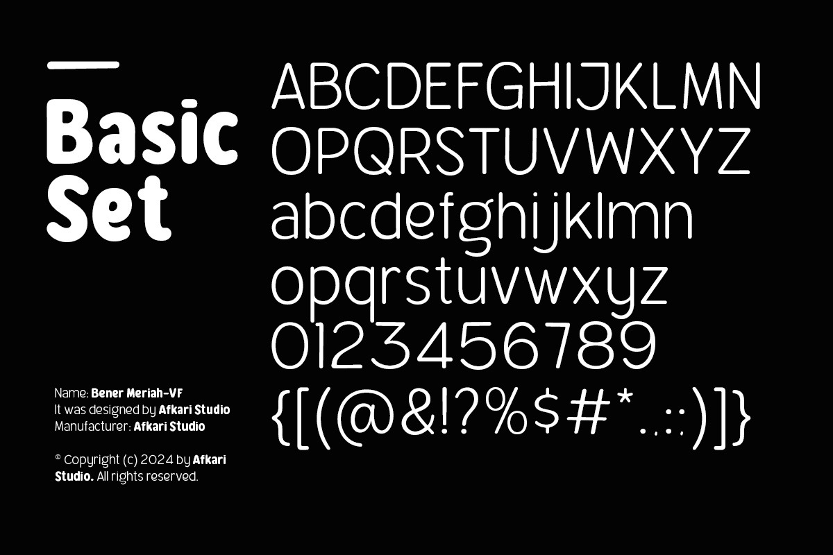 Bener Rounded - Sans Serif Rounded D, a Sans Serif Font by Afkari Studio (Photo 8 of 12)