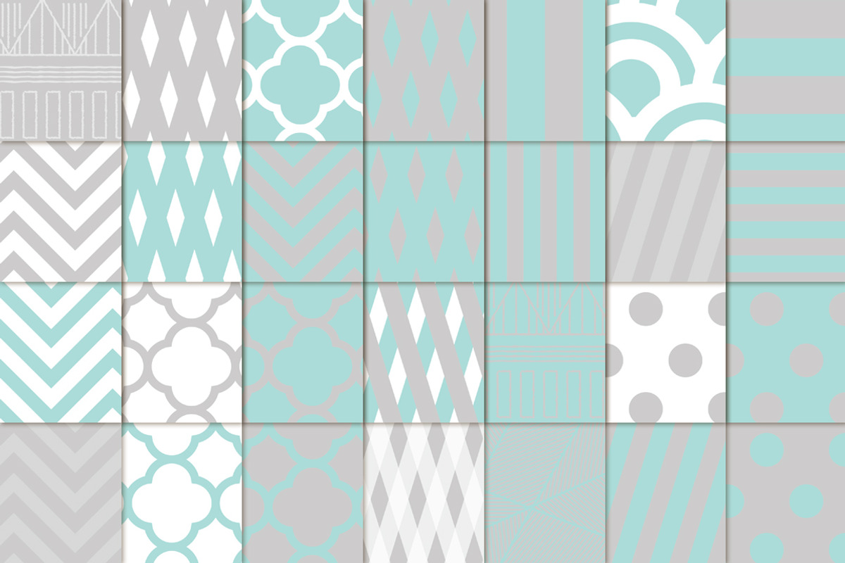 Mint & Ice 50 Pattern Set preview 2