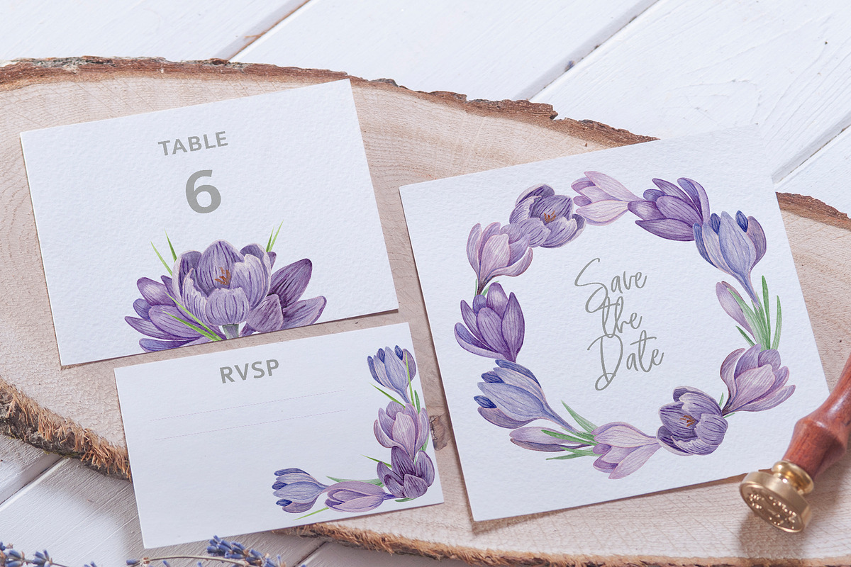 Crocus Clipart Collection, an Object Graphic by Kate Galunga Artstore (Photo 6 of 7)