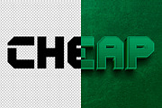 Cheap 3D editable text effect, a Layer Style Add-On by Hello Muh (Thumbnail 2 of 2)