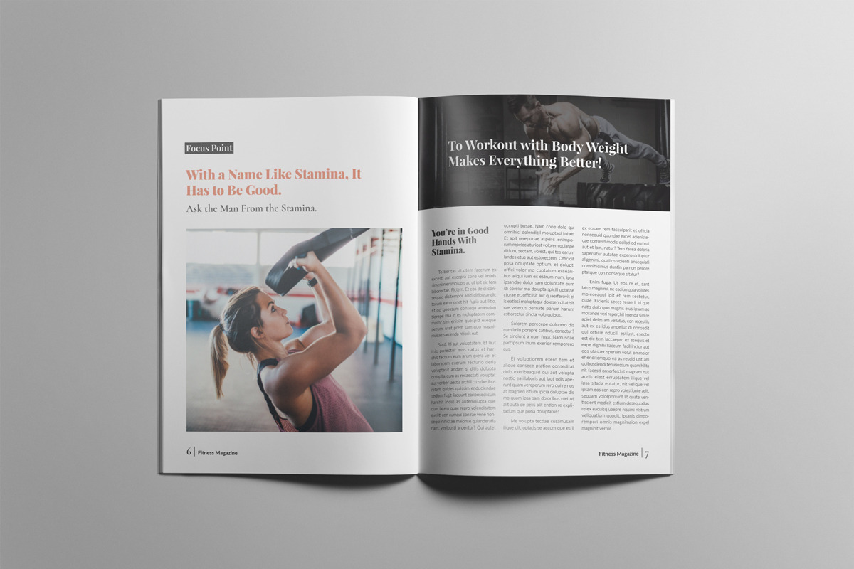 muscle and fitness magazine template, a Magazine Template by Swayang (Photo 4 of 21)