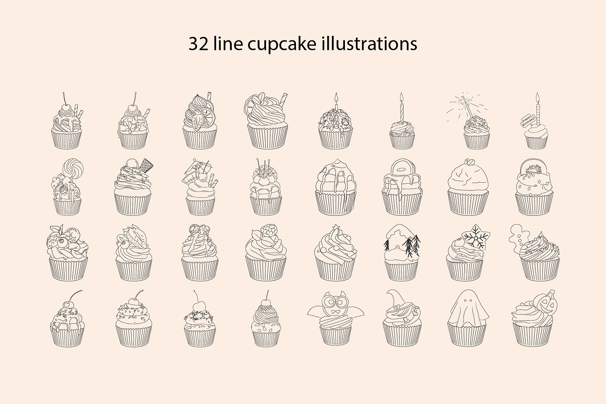 Cupcake Vector Illustration, a Food Illustration by Chaka_32 (Photo 2 of 4)
