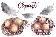 Watercolor Easter set with bunnies, a Texture Graphic by Antikva17 (Thumbnail 4 of 6)