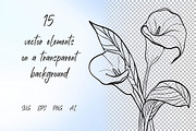 Calla Lily Flower SVG, a Graphic by KostaDigitalArt (Thumbnail 3 of 9)