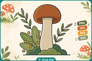 Mushroom Botanical Clipart Bundle, an Object Graphic by Actual Pixel (Thumbnail 12 of 21)