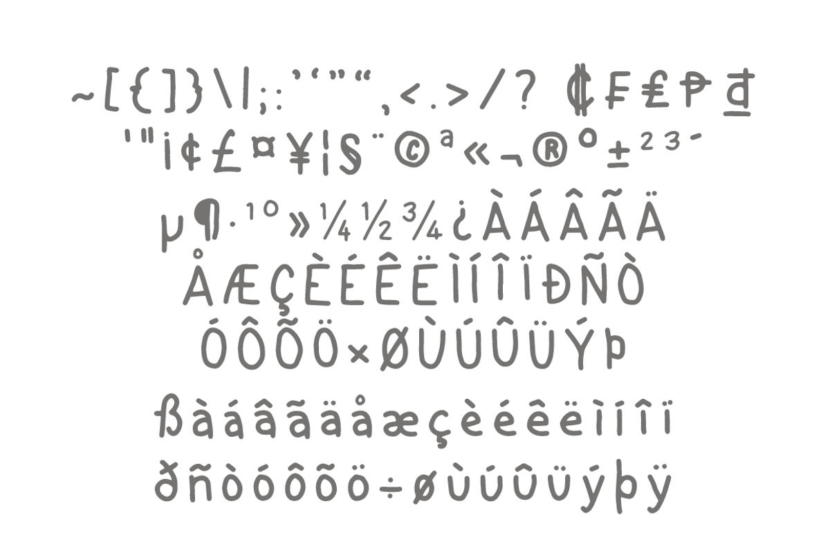 Hand Condensed Sans: hand drawn font preview 8