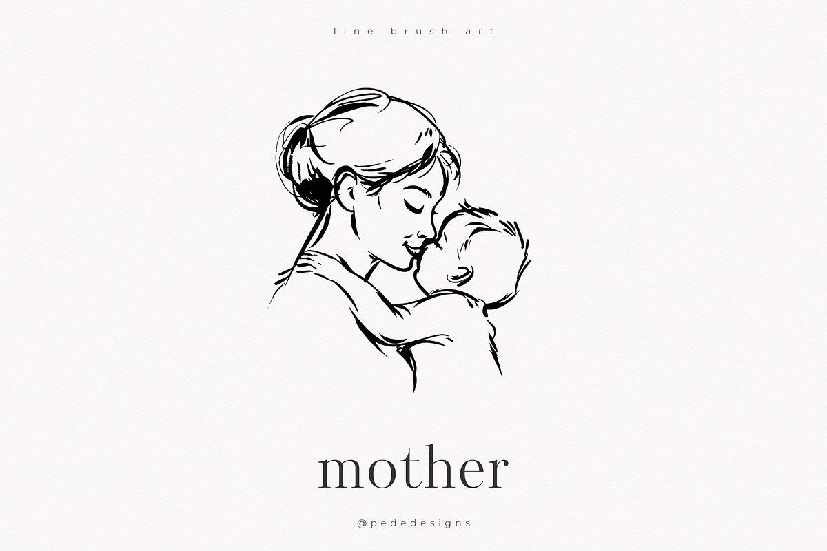 Mother Drawings, a Person Illustration by PeDe Designs (Photo 5 of 6)