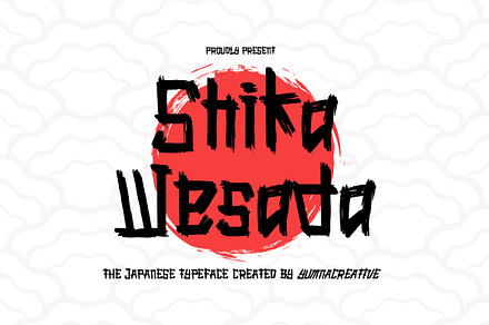 Shika Wesada - Japanese Brush Font, a Handwritten Font by Dhabee
