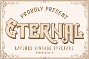 Eternal - Layered Vintage Typeface, a Font by Arendxstudio