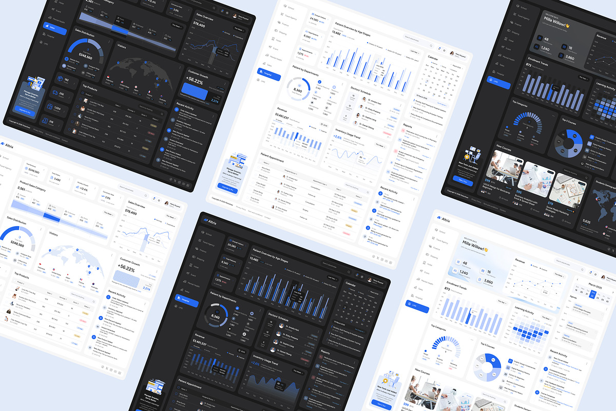 Multi-Purpose Dashboard UI Figma, an UI Kit Template by peterdraw (Photo 7 of 7)