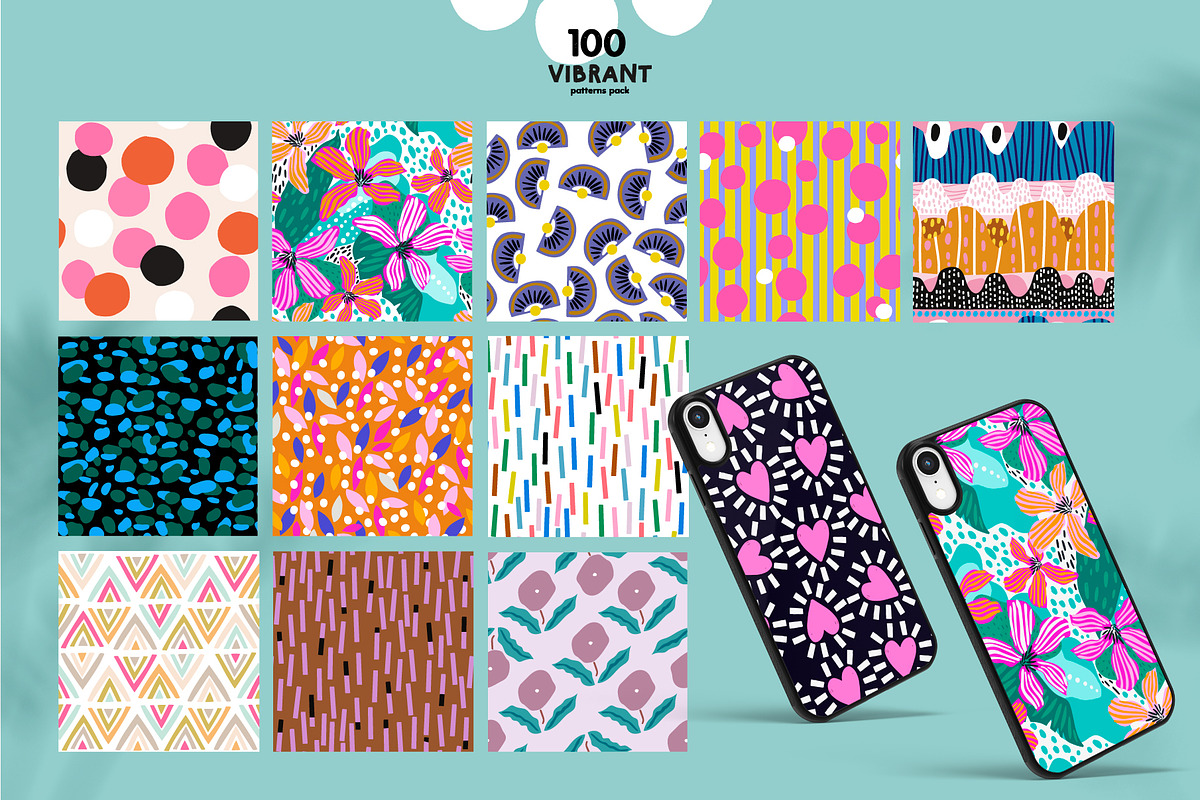 VIBRANT huge patterns pack, a Pattern Graphic by solmariart