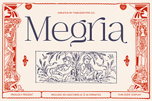 Megria Elegant Thin Serif Display