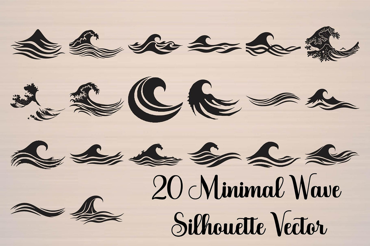 Minimal Wave Silhouette, an Object Graphic by Designer_Momina (Photo 18 of 18)