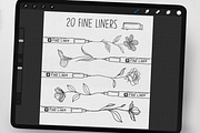 150 Fine Liner Brushes for Procreate, a Brush Add-On by Disyukov (Thumbnail 2 of 8)
