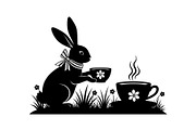 Garden Bunny Silhouette Bundle, an Illustration by jahid234 (Thumbnail 30 of 48)